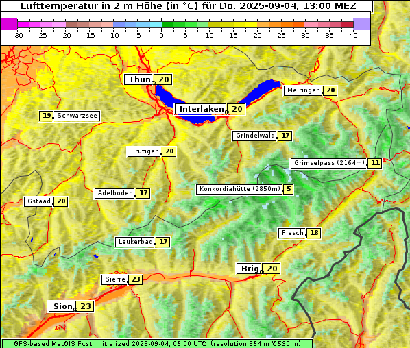 Temperatur, 4. 9. 2025