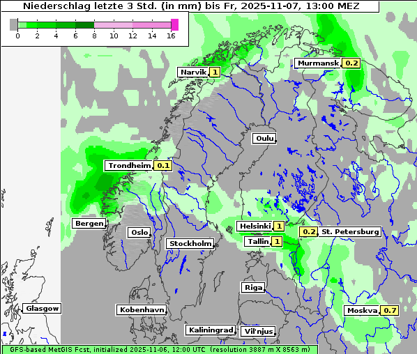Niederschlag, 7. 11. 2025