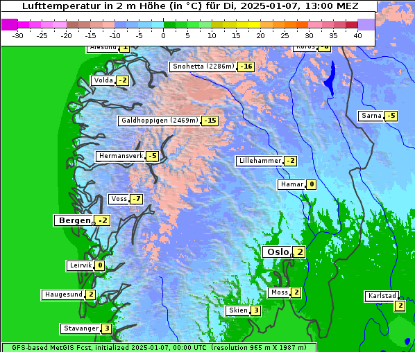 Temperatur, 7. 1. 2025