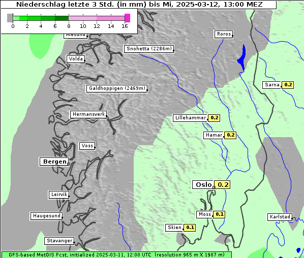 Niederschlag, 12. 3. 2025