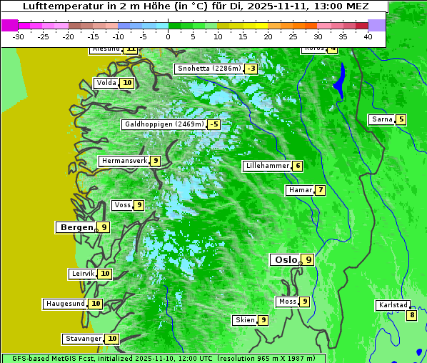 Temperatur, 11. 11. 2025