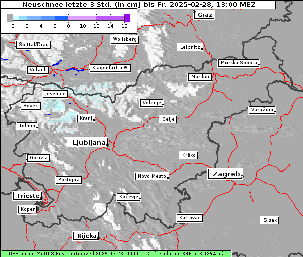 Neuschnee, 28. 2. 2025