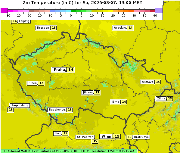 Temperatur, 7. 3. 2026