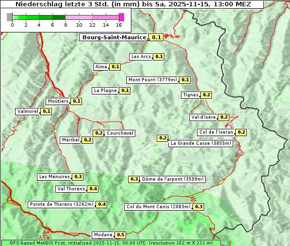 Niederschlag, 15. 11. 2025