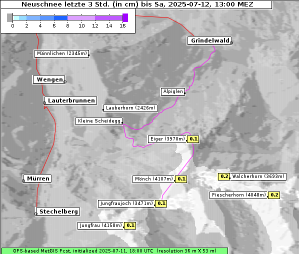 Neuschnee, 12. 7. 2025