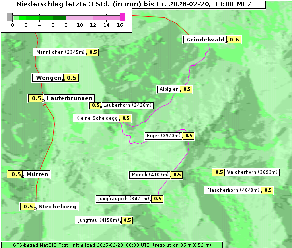 Niederschlag, 20. 2. 2026