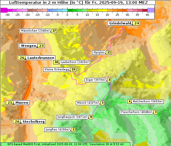 Temperatur, 19. 9. 2025