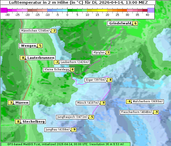 Temperatur, 14. 4. 2026