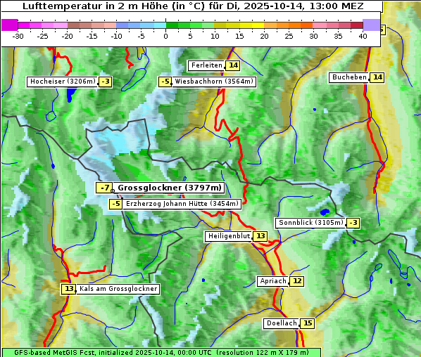 Temperatur, 14. 10. 2025
