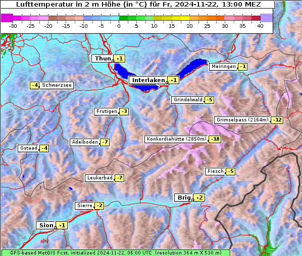 Temperatur, 22. 11. 2024