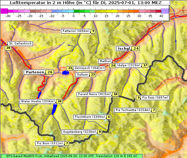 Temperatur, 1. 7. 2025
