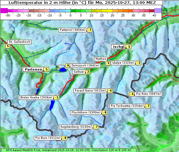 Temperatur, 27. 10. 2025