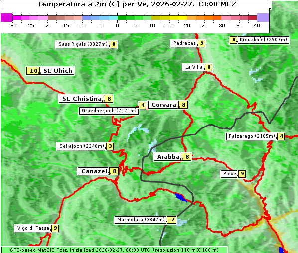 Temperatur, 27. 2. 2026