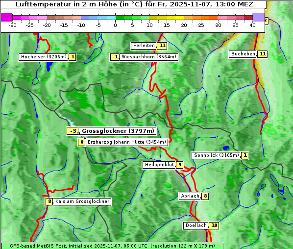Temperatur, 7. 11. 2025