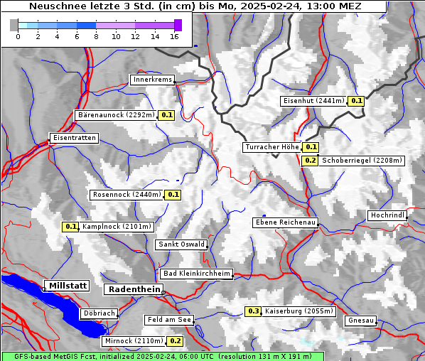 Neuschnee, 24. 2. 2025