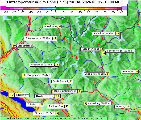 Temperatur, 5. 3. 2026