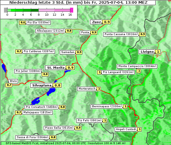 Niederschlag, 4. 7. 2025
