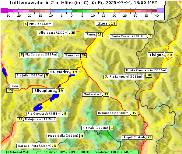 Temperatur, 4. 7. 2025