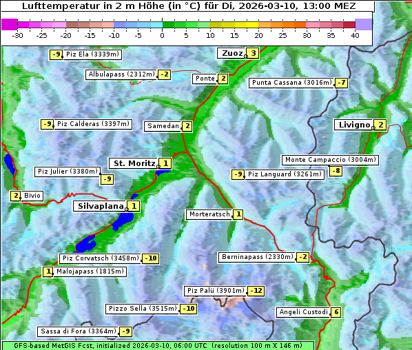 Temperatur, 10. 3. 2026