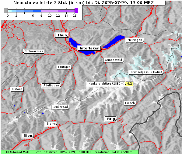 Neuschnee, 29. 7. 2025