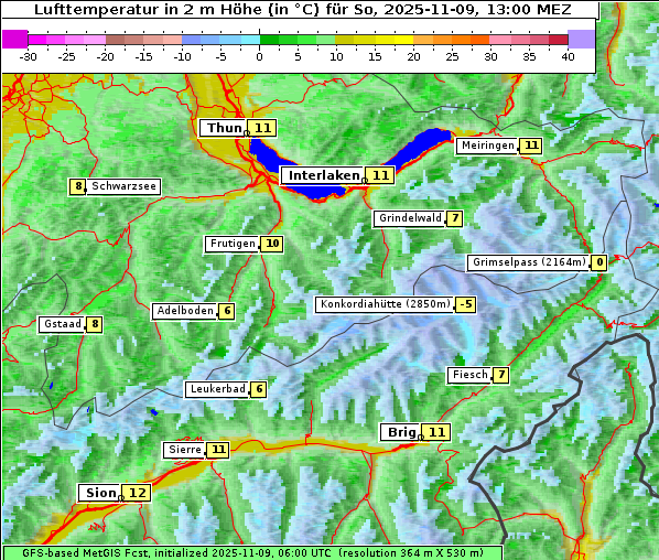 Temperatur, 9. 11. 2025