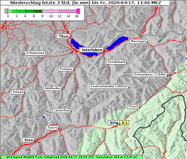 Niederschlag, 17. 4. 2026