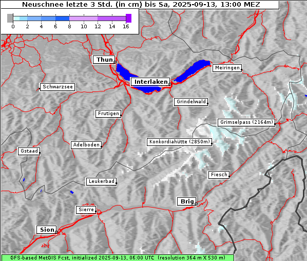 Neuschnee, 13. 9. 2025