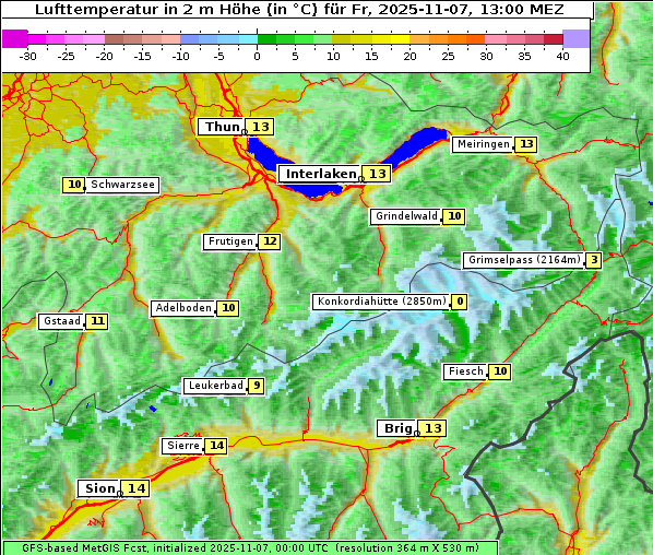 Temperatur, 7. 11. 2025