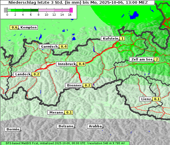 Niederschlag, 6. 10. 2025