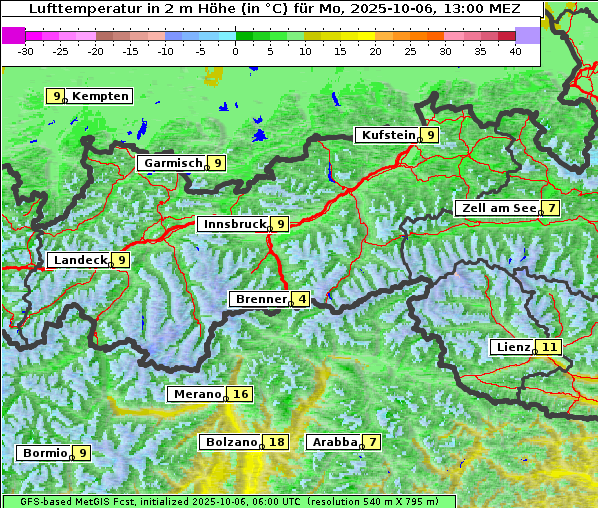 Temperatur, 6. 10. 2025
