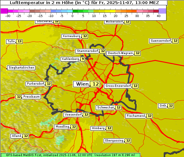 Temperatur, 7. 11. 2025
