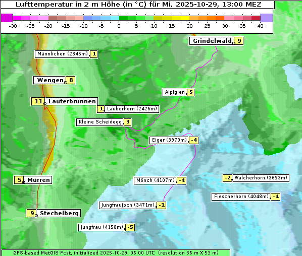 Temperatur, 29. 10. 2025