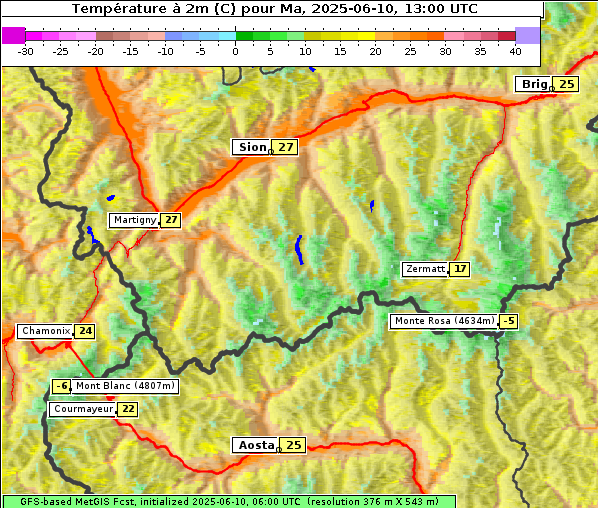Temperatur, 10. 6. 2025