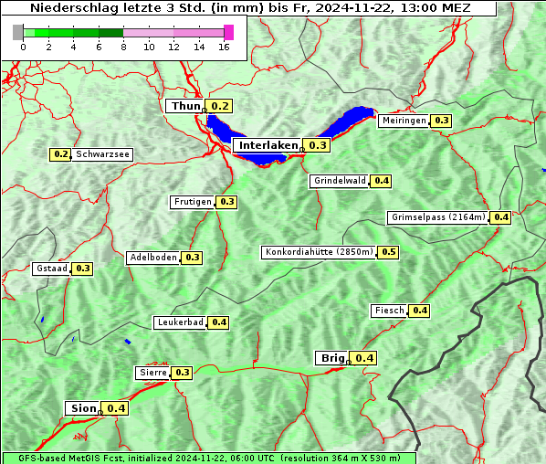 Niederschlag, 22. 11. 2024