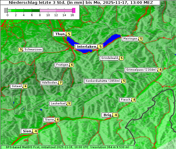 Niederschlag, 17. 11. 2025