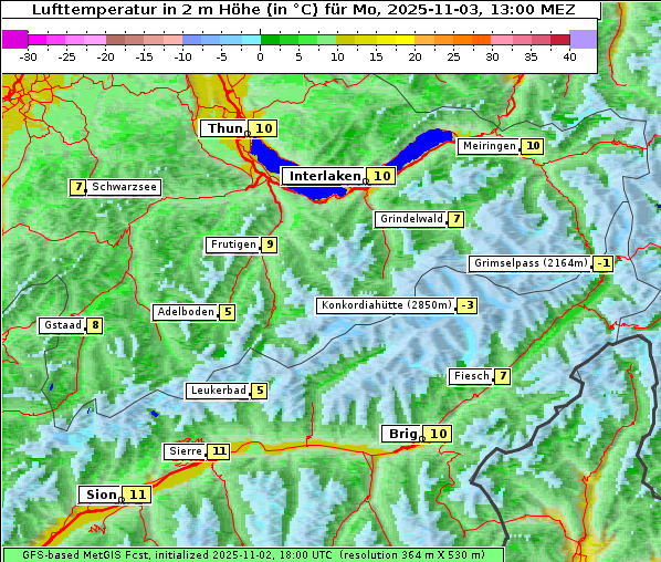 Temperatur, 3. 11. 2025