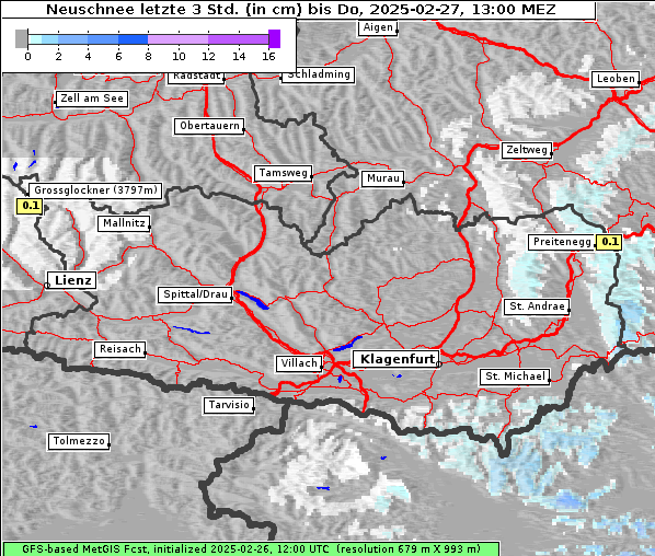 Neuschnee, 27. 2. 2025