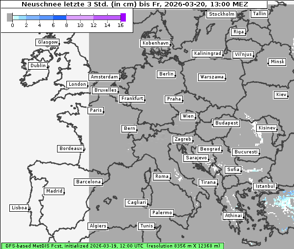 Neuschnee, 20. 3. 2026