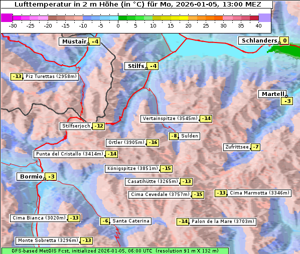 Temperatur, 5. 1. 2026