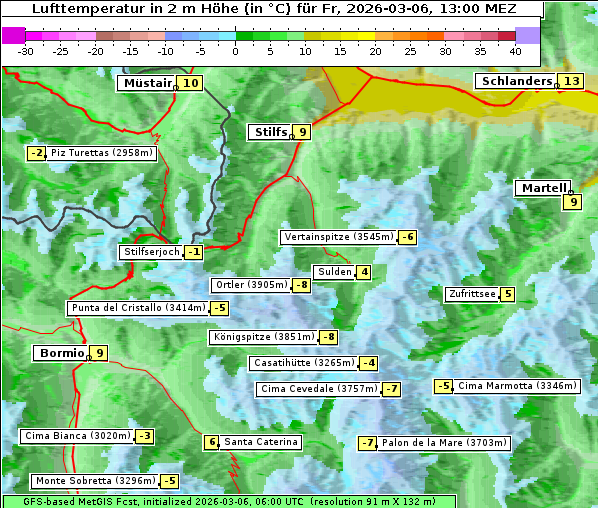 Temperatur, 6. 3. 2026