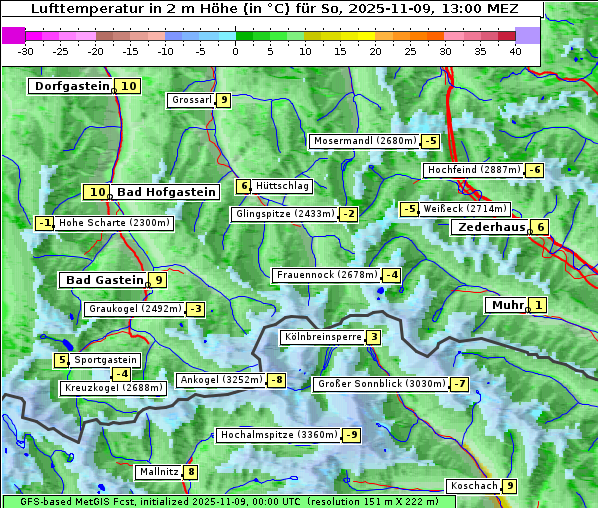 Temperatur, 9. 11. 2025