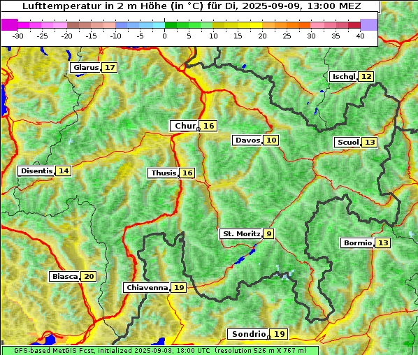 Temperatur, 9. 9. 2025