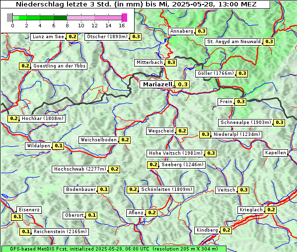 Niederschlag, 28. 5. 2025