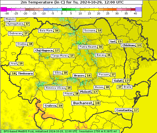 Temperatur, 29. 10. 2024