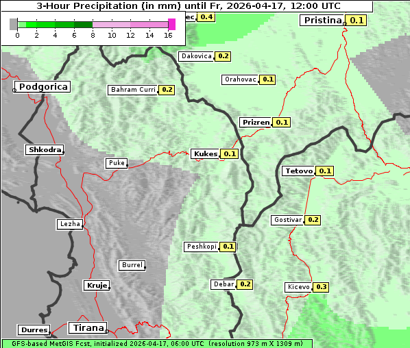 Niederschlag, 17. 4. 2026