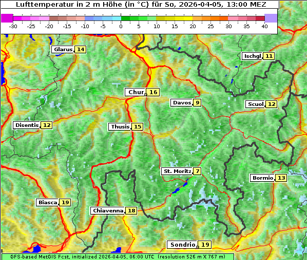 Temperatur, 5. 4. 2026