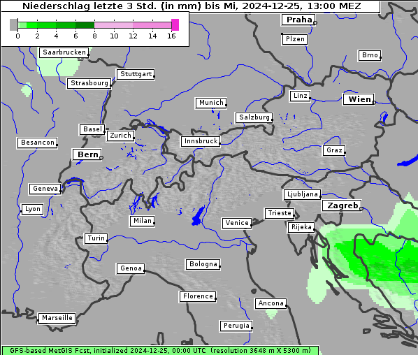 Niederschlag, 25. 12. 2024