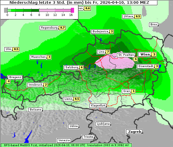 Niederschlag, 10. 4. 2026