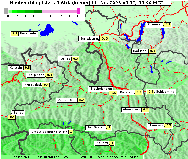 Niederschlag, 13. 3. 2025