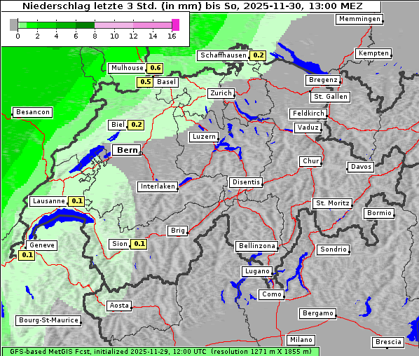 Niederschlag, 30. 11. 2025